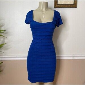 Max Studio Women’s Y2K Vintage Pleated Ruffled Dress